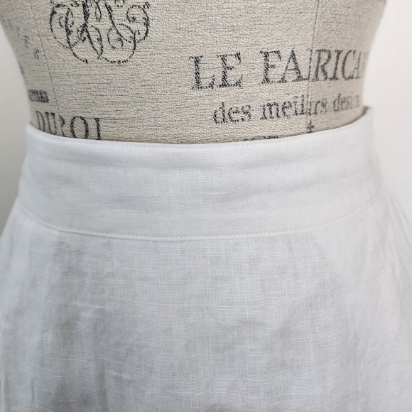 Assembly Label White Linen Skirt - Picture 8 of 14